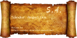 Sándor Angelika névjegykártya